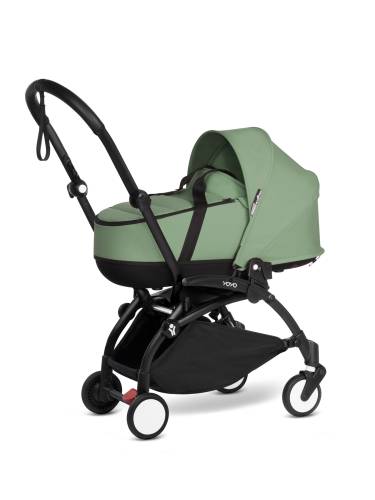 YOYO² 6+ Black Frame/Carrycot/6+ Pack FREE - Peppermint